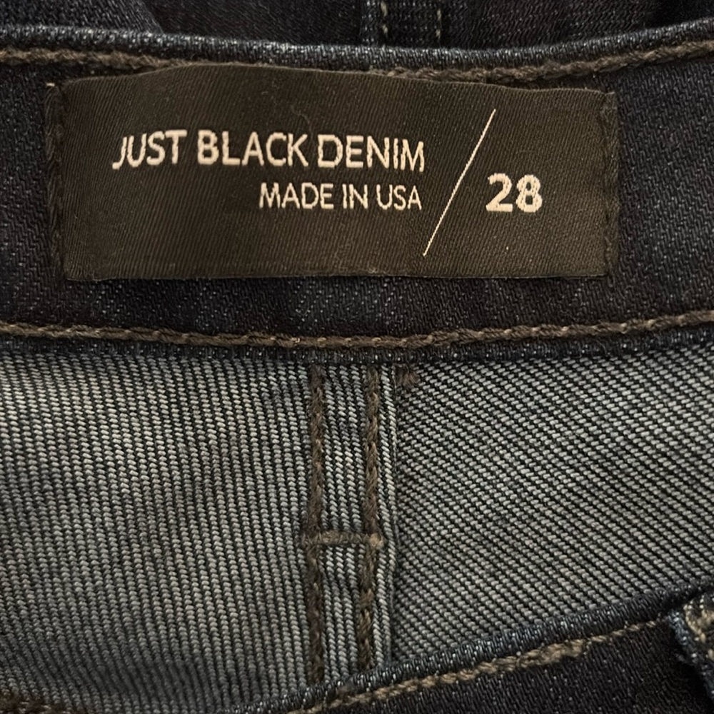 Dark denim wide leg jeans